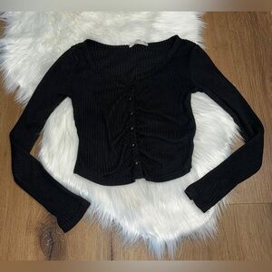 Pink Republic ribbed button up top size XS